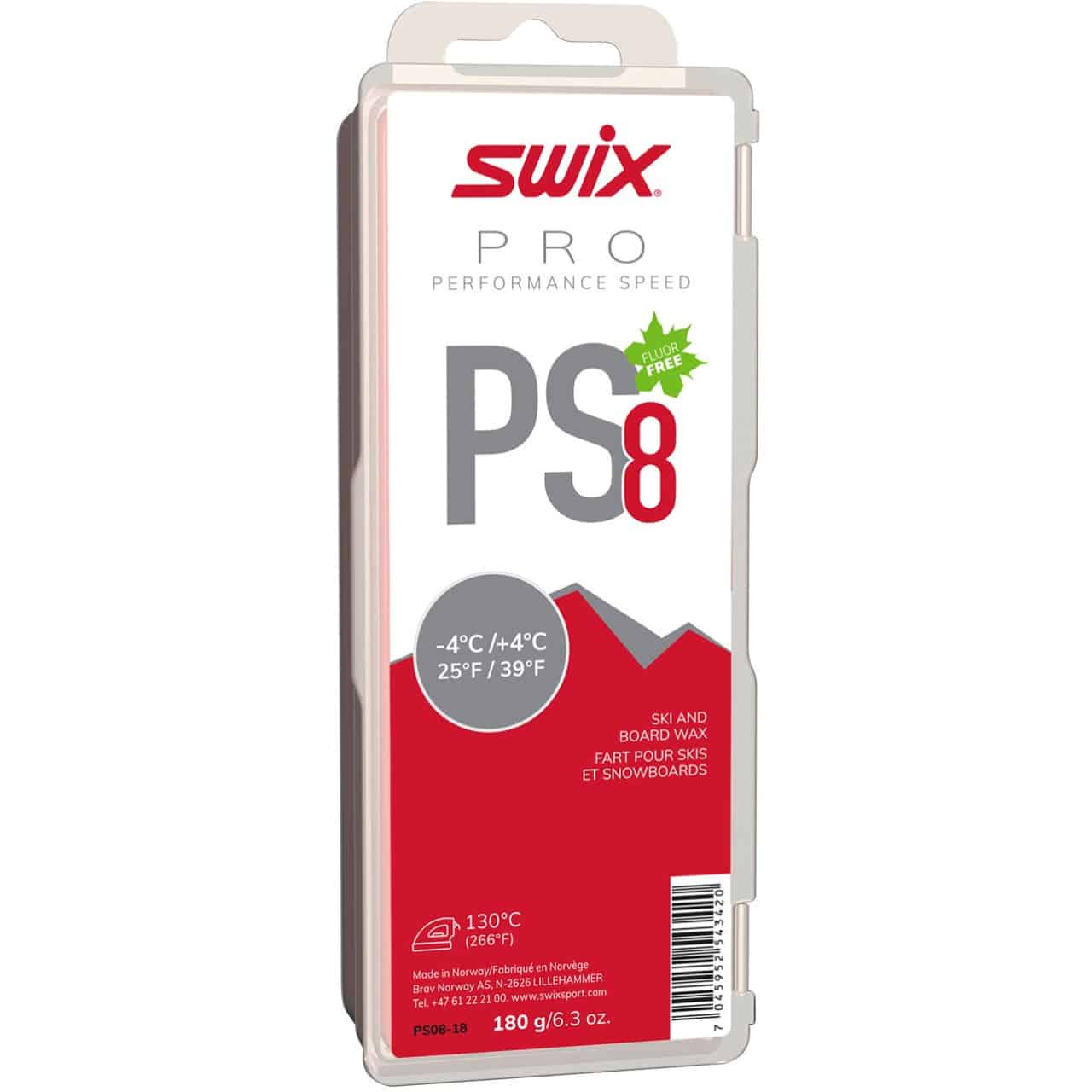 Swix Ps8 Red 4 C 4 C 180 G Low Prices At Xspo