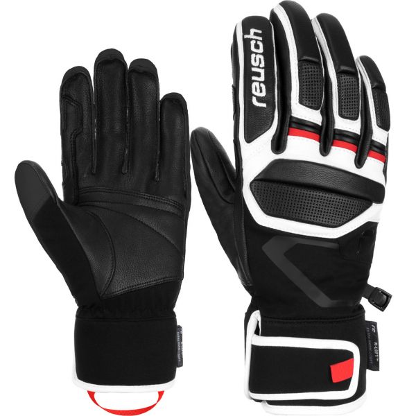 Reusch Men Glove PRO RC | Alpine black/white/fire skiwear |Men red Skis | Skiwear
