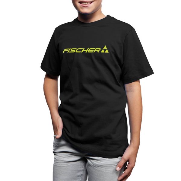 Fischer Junior T-Shirt BIG LOGO black |Hoodies + T-Shirts | skiwear | Racing ski | XSPO.com