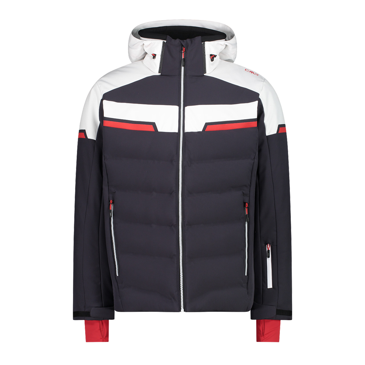 Men Jacket Stretch CMP Ski antracite/white/red 4-Way