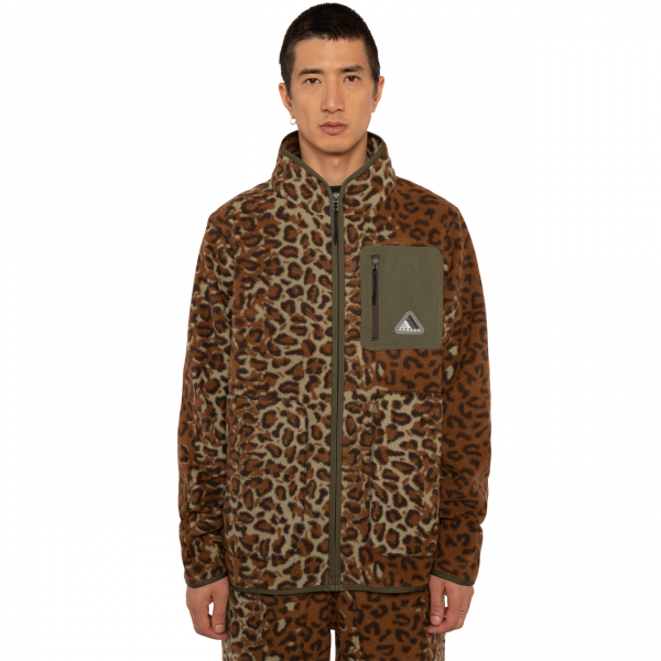 Fleece leopard jacket hotsell