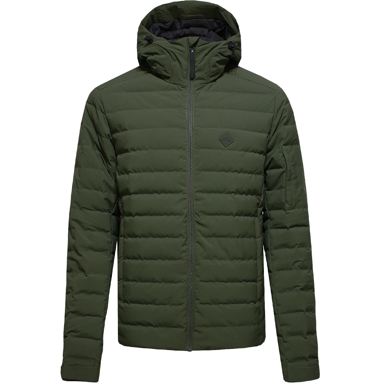 Pretty green lightweight shop quilted hooded jacket