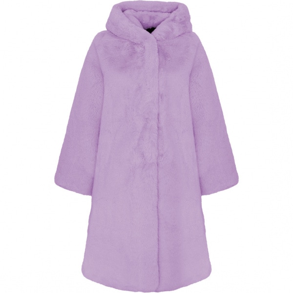 High Society Women Coat ECO FUR PALOMA lilac white