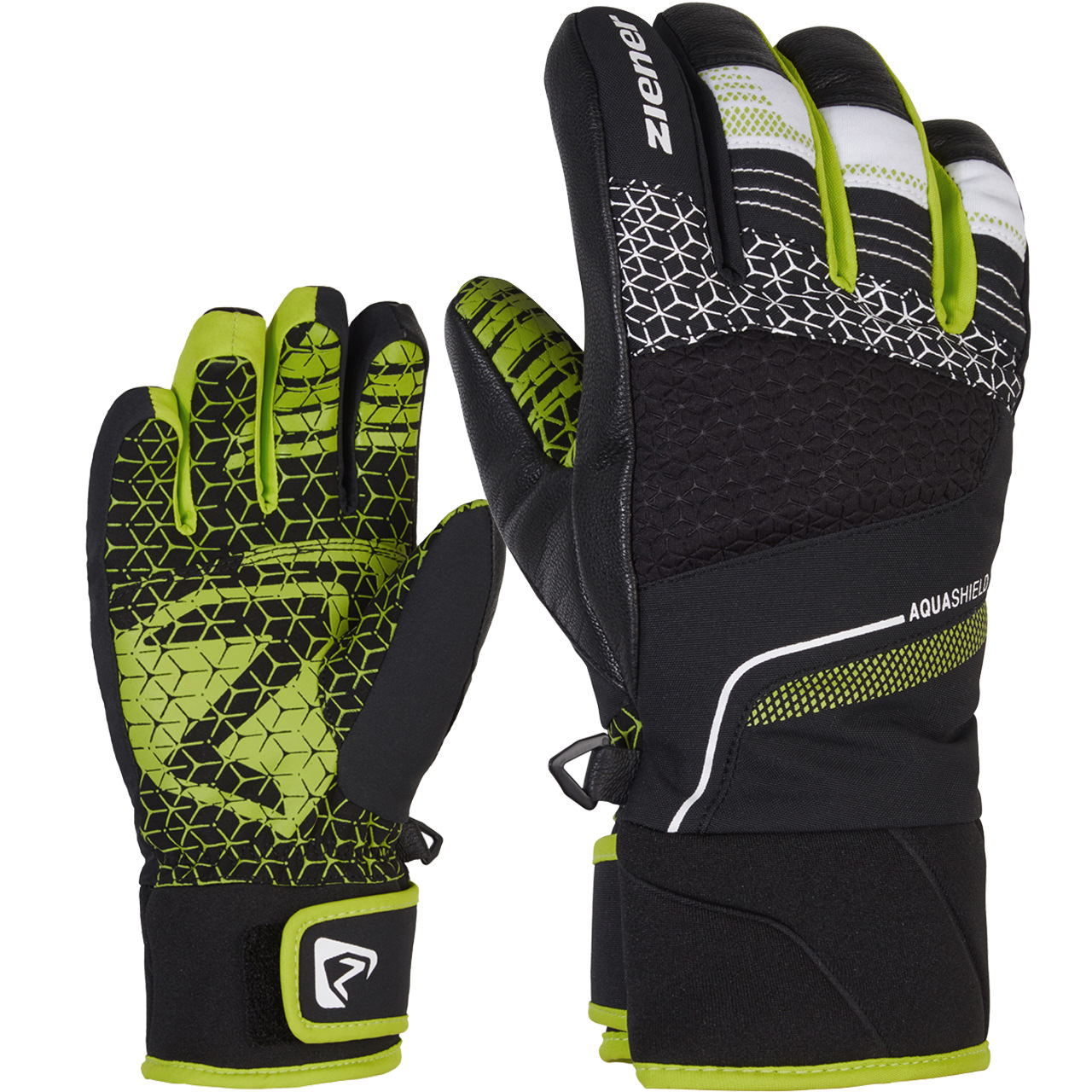 Kids Ski | Z black/lime | gloves Junior | Handschuh LONZALO Clothing BRANDS Ziener Ziener |Ziener