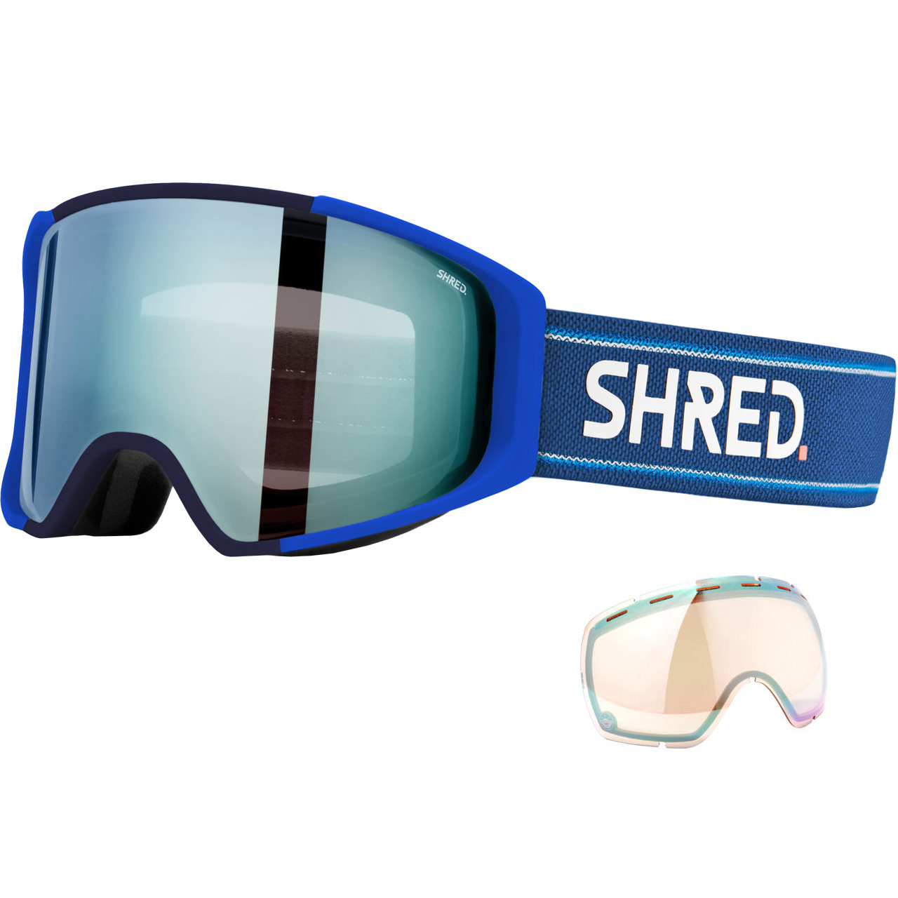 Shred Simplify grey/rust CBL 2.0 deep blue mirror + spare lens