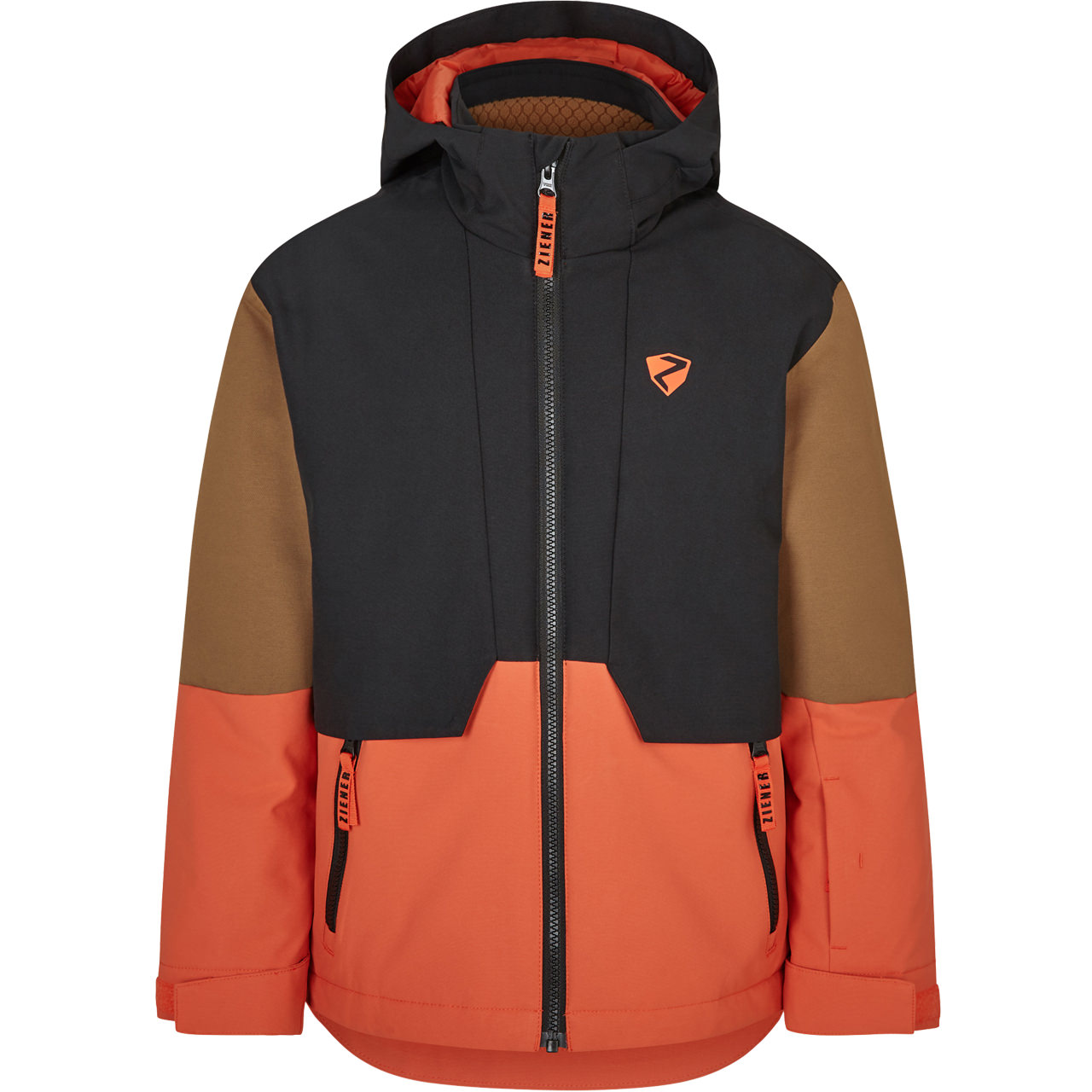 Ziener Boys Ski Jacket orange Alpine | Skiwear | skiwear Skis AZAM burnt |Kids